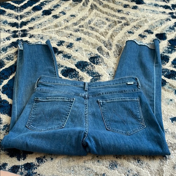 MOTHER Blue Ankle Cropped Jeans - Picture 2 of 6